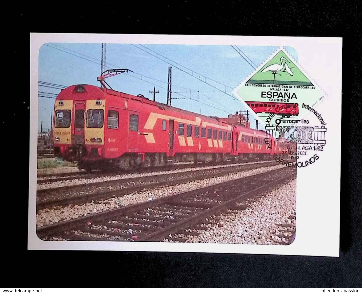 CL, FDC, 1 Er Jour, Carte Maximum, Espagne, Chemin De Fer, XXIII CONGRESO INTERNACIONAL DE FERROCARILLES, Torremolinos - Cartoline Maximum