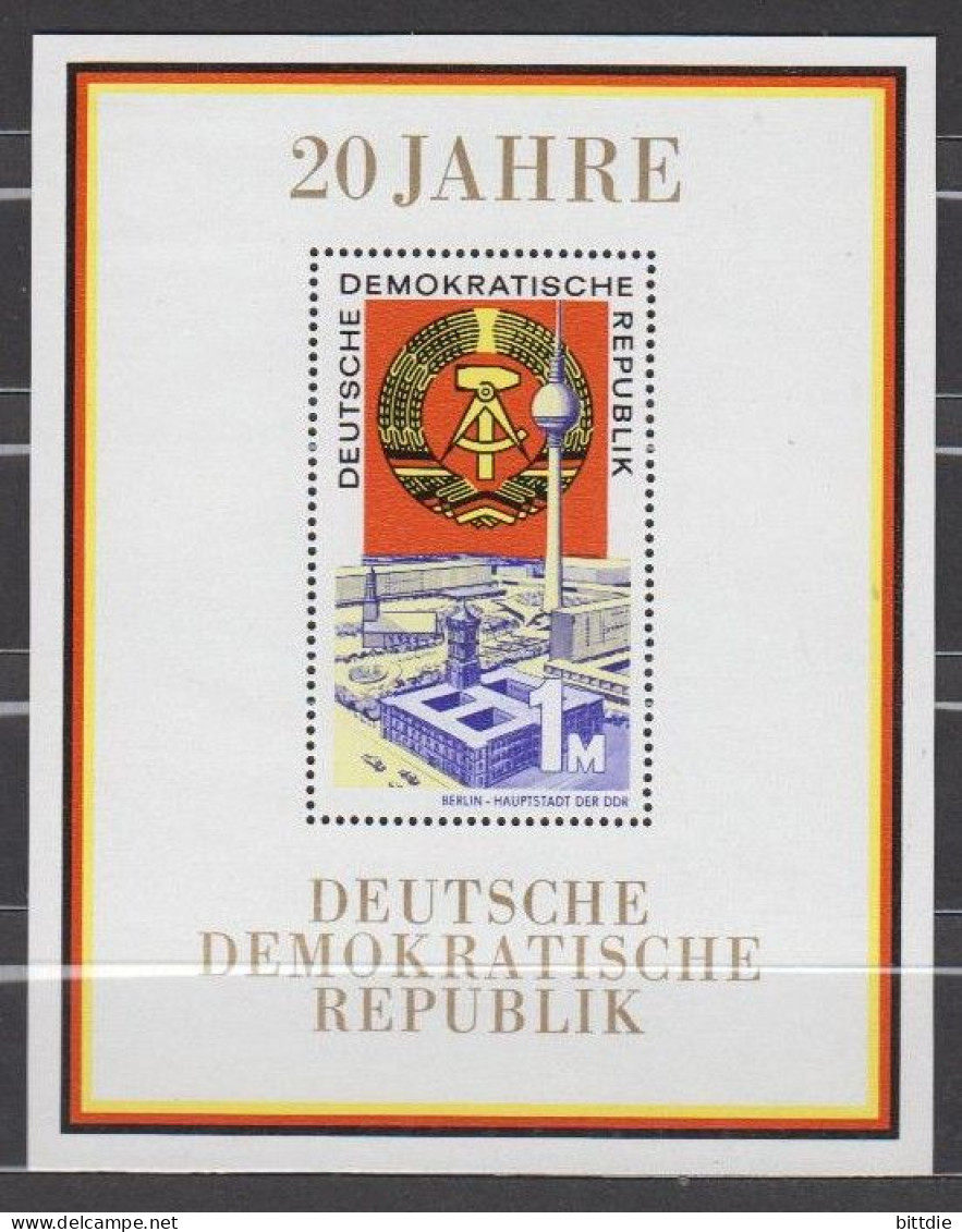 DDR , Bl. 28 , Xx   (9343) - 1950-1970