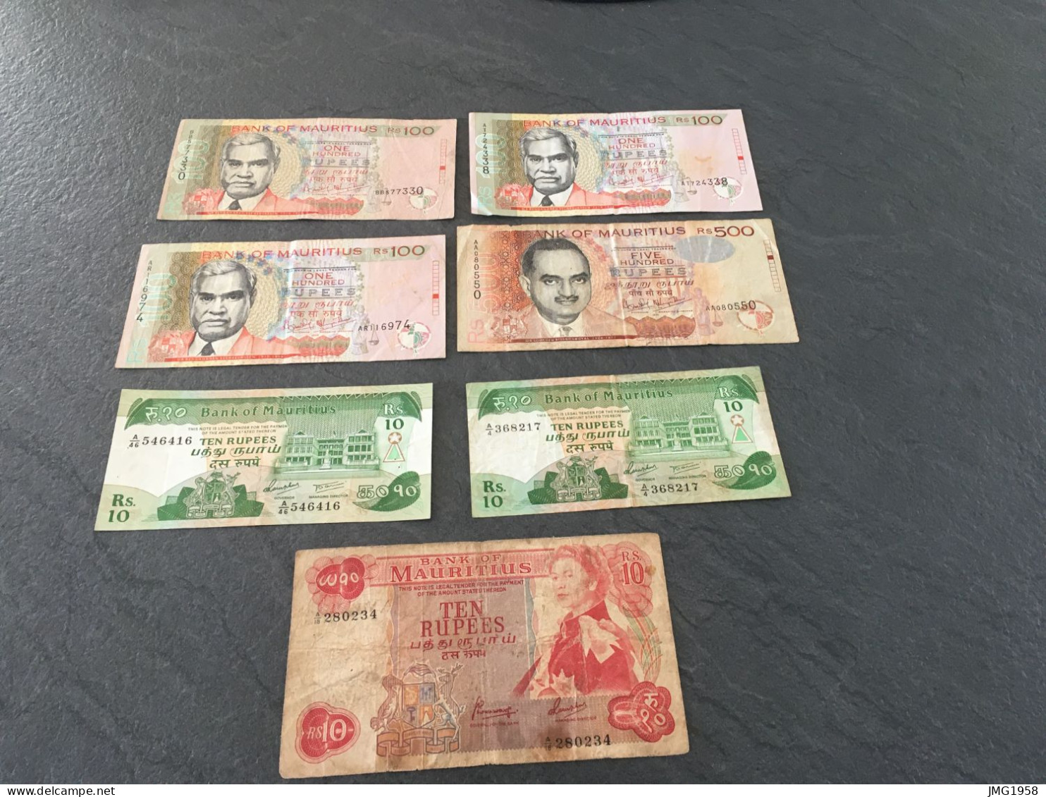 LOT ANCIENS BILLETS ILE MAURICE - OLD MAURITIUS BANKNOTES. - Maurice