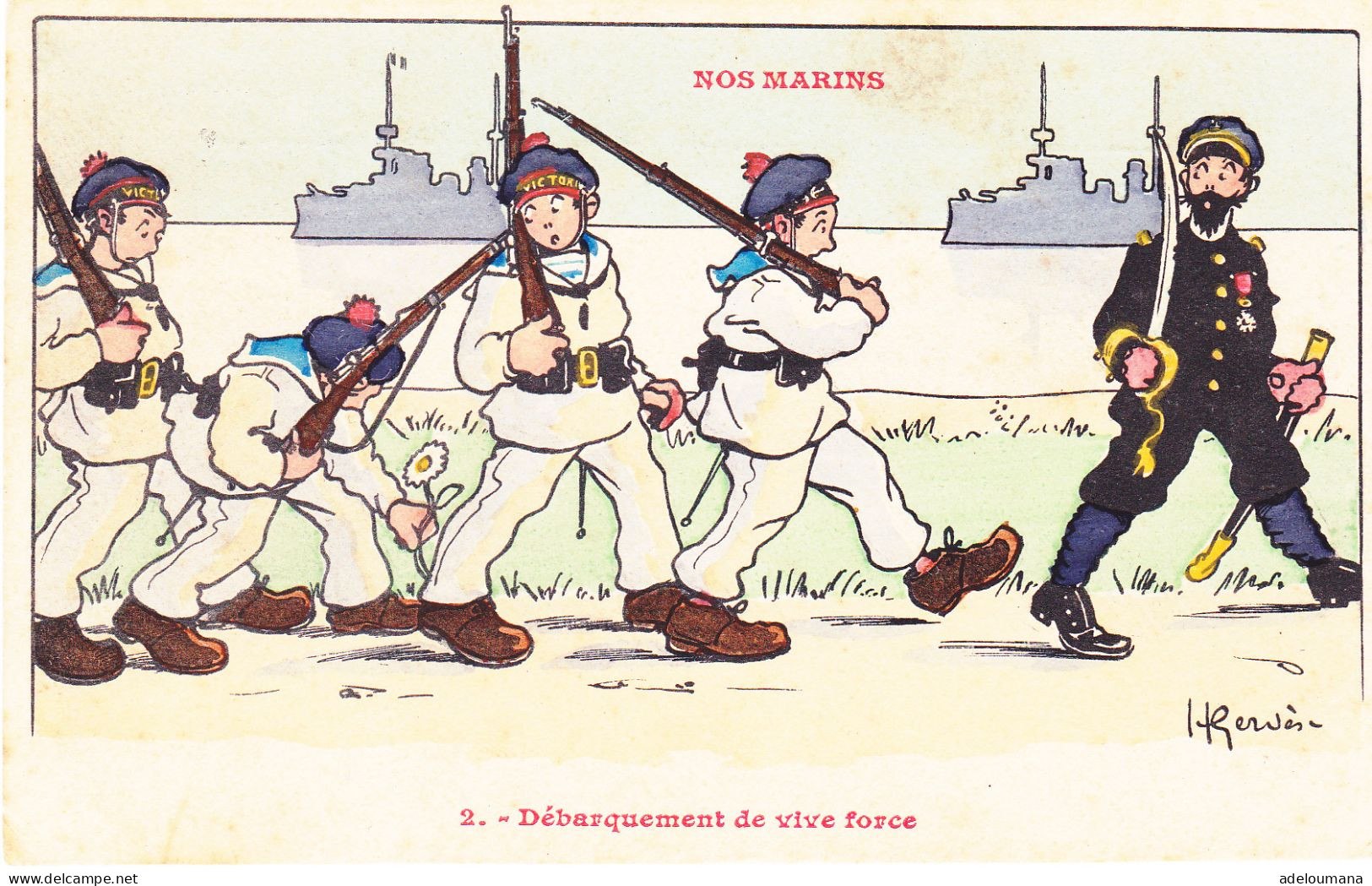 NOS MARINS  - N°2 - DEBARQUEMENT DE VIVE FORCE - Gervese, H.