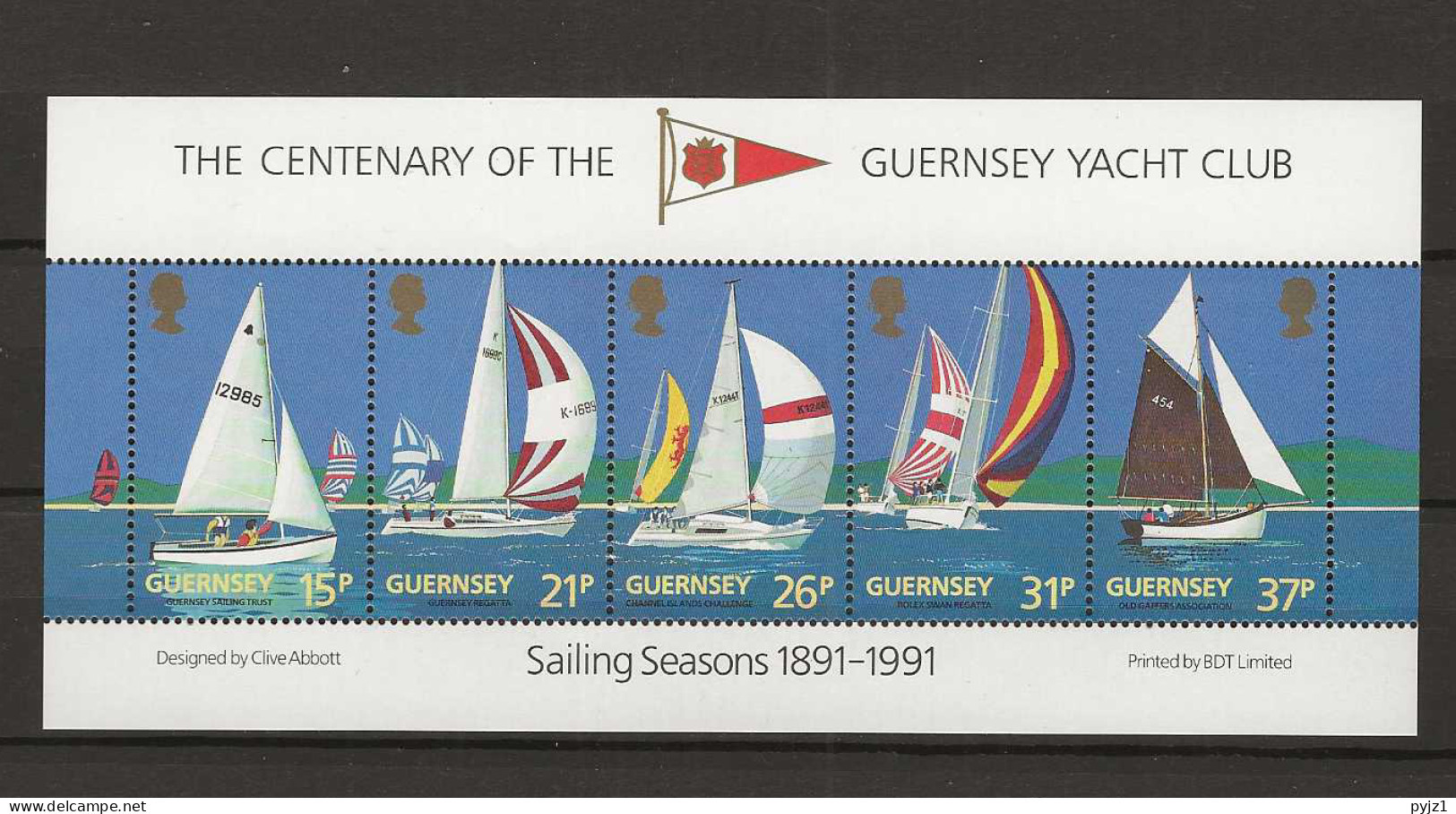 1991 MNH Guernsey Mi Block 7  Postfris** - Guernesey