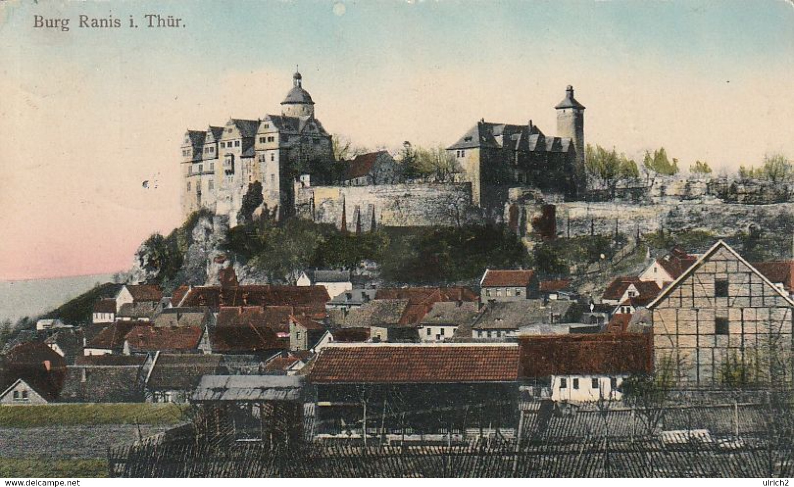 AK Burg Ranis I. Thüringen  - 1906 (67853) - Poessneck