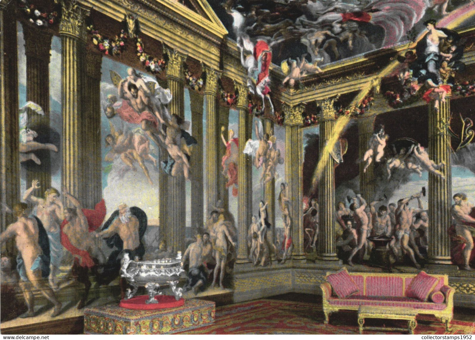 LINCOLNSHIRE, BURGHLEY HOUSE, HEAVEN ROOM, FINE ARTS, PAINTING, ENGLAND, UNITED KINGDOM, POSTCARD - Andere & Zonder Classificatie