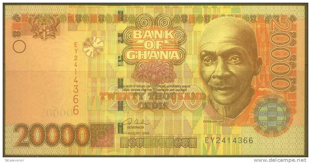 Ghana 20,000 Cedis Note, P36c, UNC - Ghana