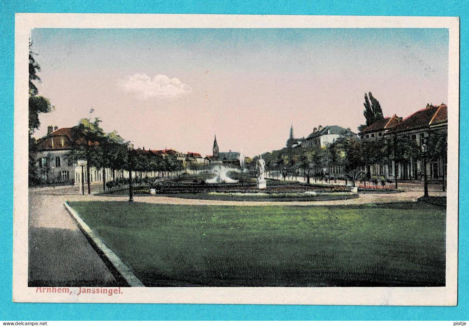 * Arnhem (Gelderland - Nederland) * (Uitg A. Benschop, Nr 13331) Janssingel, Couleur, Kleur, Parc, Park, Old, Rare - Arnhem