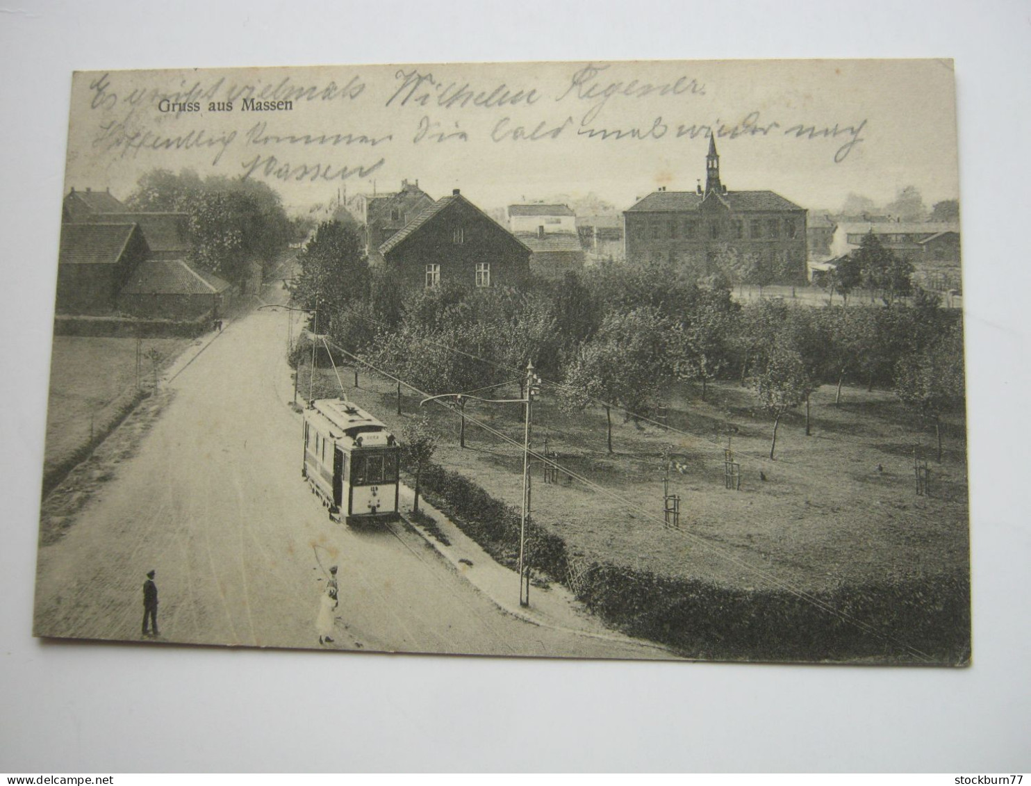 UNNA ,  Massen ,  Strassenbahn, Schöne   Karte Um 1913 - Unna