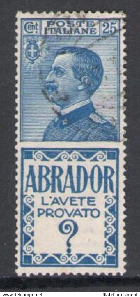 1924-25 Italia, Pubblicitati N. 4 - 25 Abrador - Usato - Pubblicitari