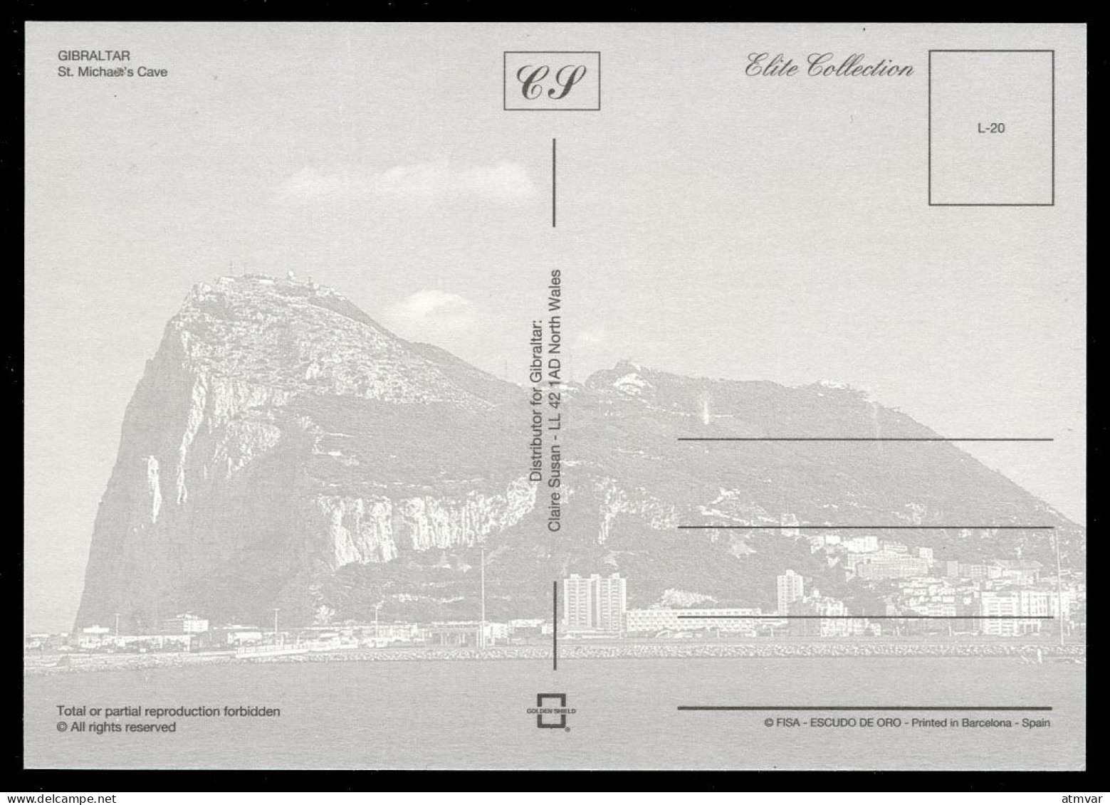 GIBRALTAR (2022) Carte Maximum Card - Visit Gibraltar, St. Michael's Cave, Limestone, Cueva, Grotte De Saint Michel - Gibraltar