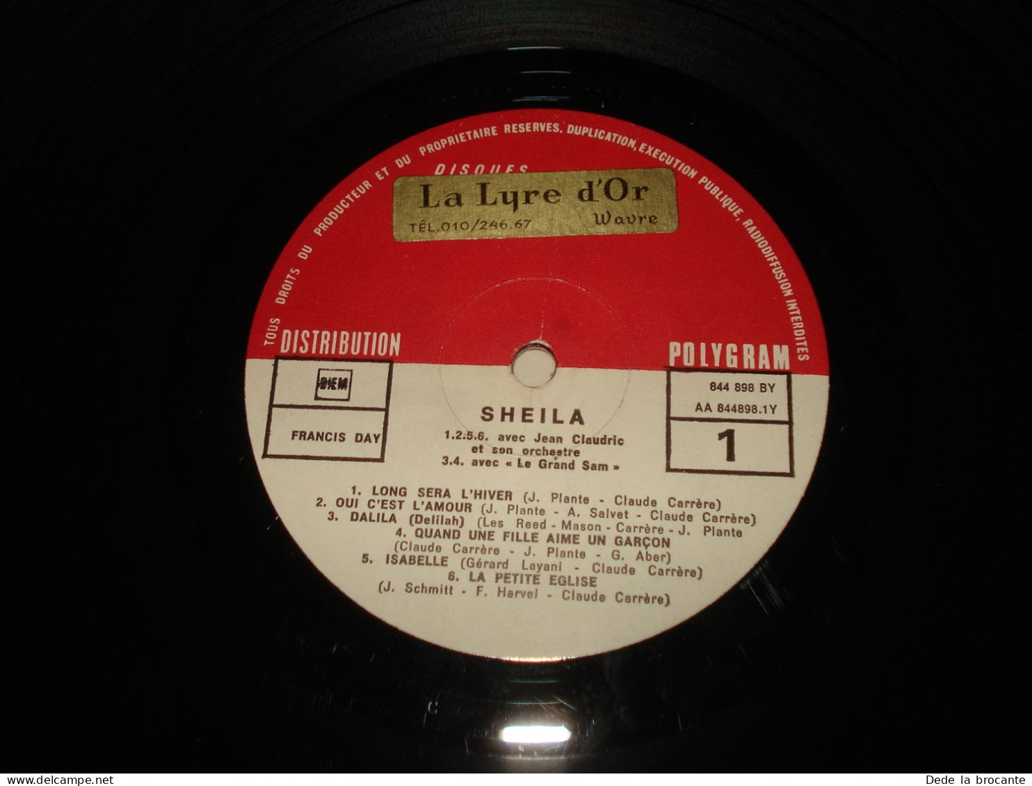 B14 / Sheila – Long Sera L'hiver – Carrere – 844.898 BY - Fr 1968  EX/EX - Disco, Pop