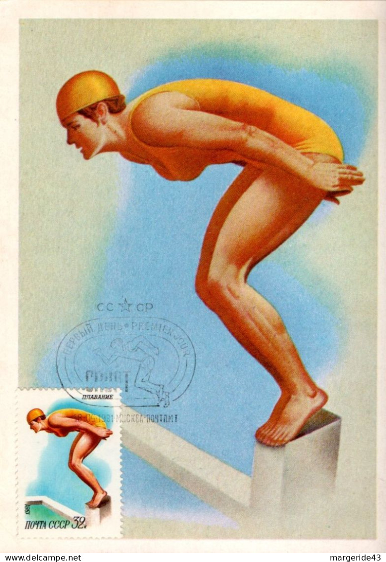 URSS CARTE MAXIMUM 1981 PLONGEON - High Diving