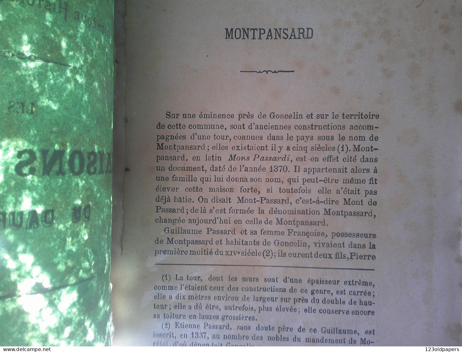 Les Maisons Fortes Du Dauphiné Auteur : Pilot J.-J.-A CHEZ DREVET BIBLIO HISTORIQUE DU DAUPHINE 160 PAGE - 1801-1900