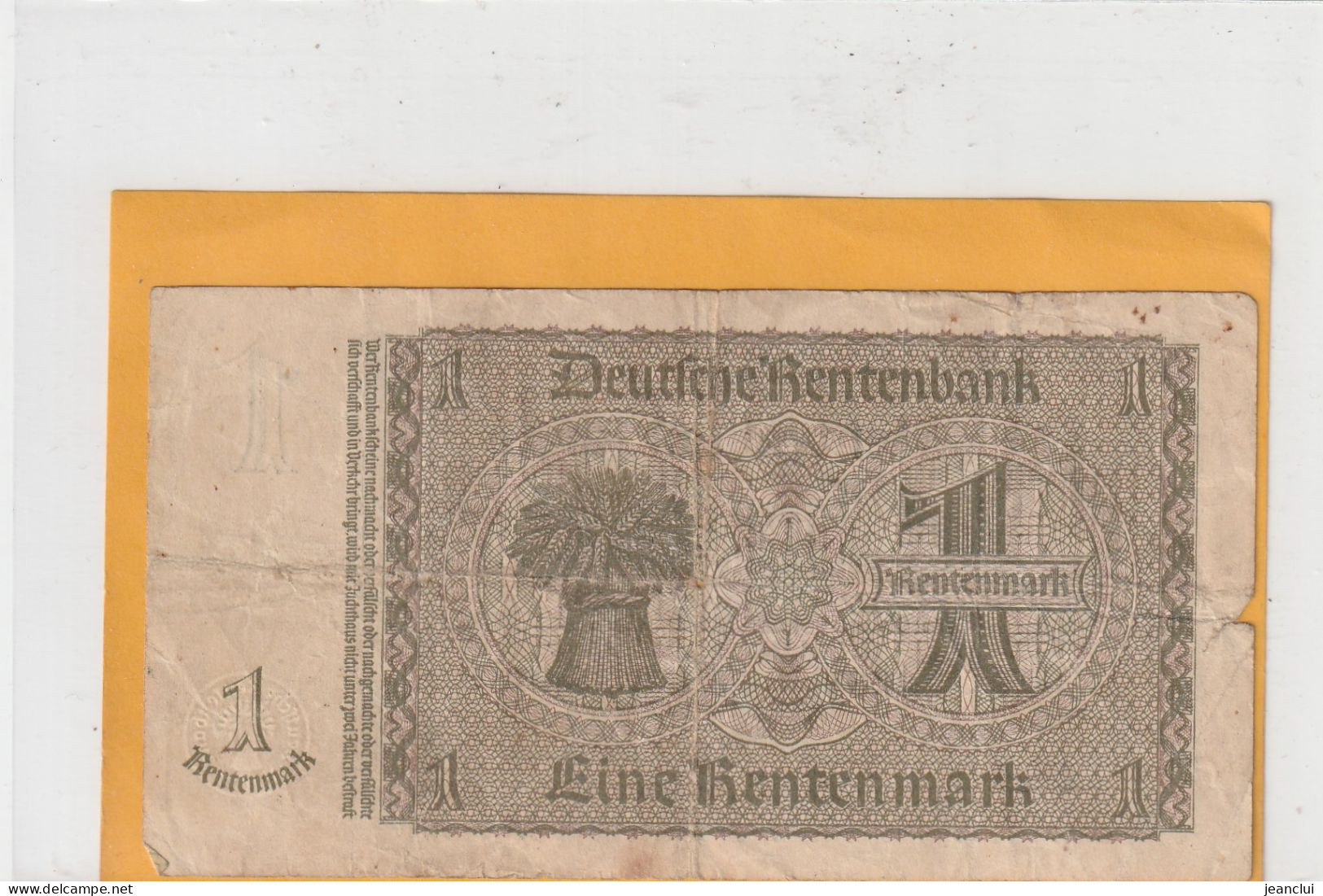 RENTENBANKSCHEINE .  1 RENTENMARK  .  30-1-1937 ..  N°  J.88105220  .  2 SCANNES - [13] Bundeskassenschein