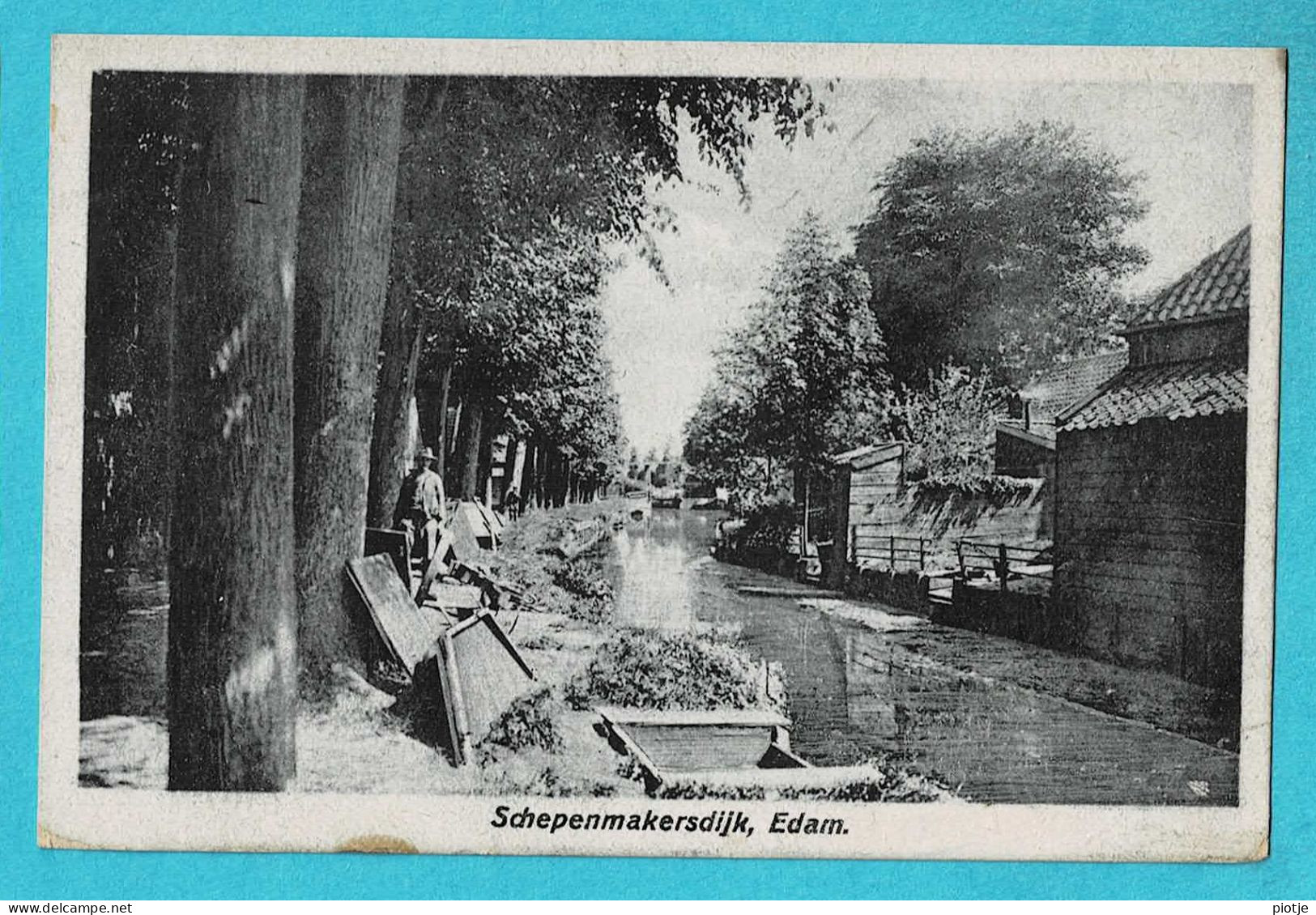 * Edam (Noord Holland - Nederland) * (Uitgave Fa. W. J. Sipkema) Schepenmakersdijk, Canal, Quai, Animée, Old - Edam
