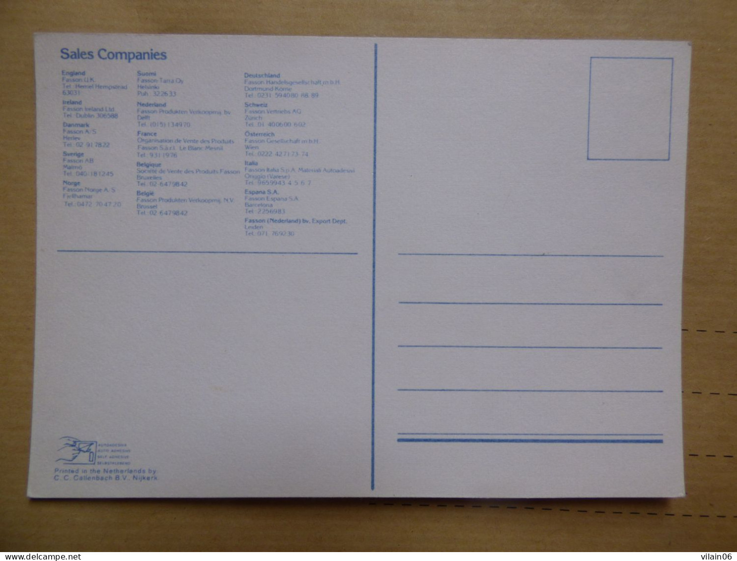 KLM   B 747-200        /   AIRLINE ISSUE / CARTE COMPAGNIE - 1946-....: Era Moderna