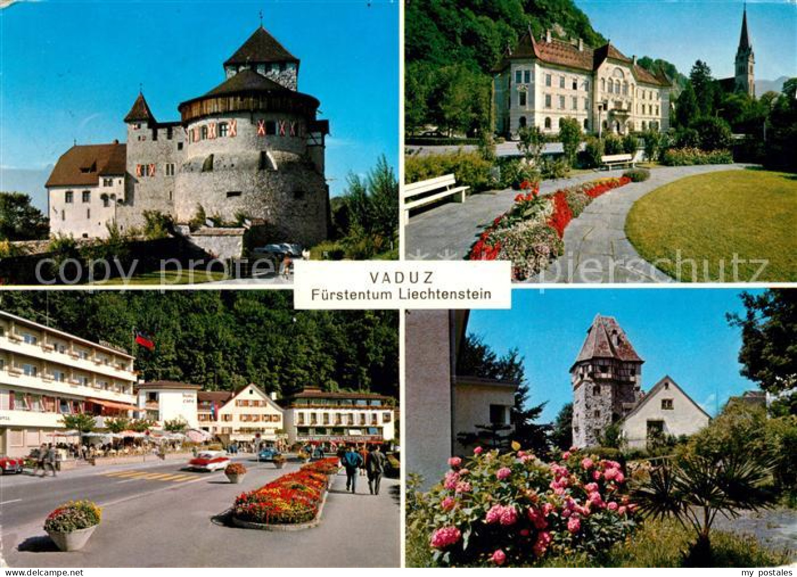 73132197 Vaduz Burg Stadtturm Stadtansichten Vaduz - Liechtenstein