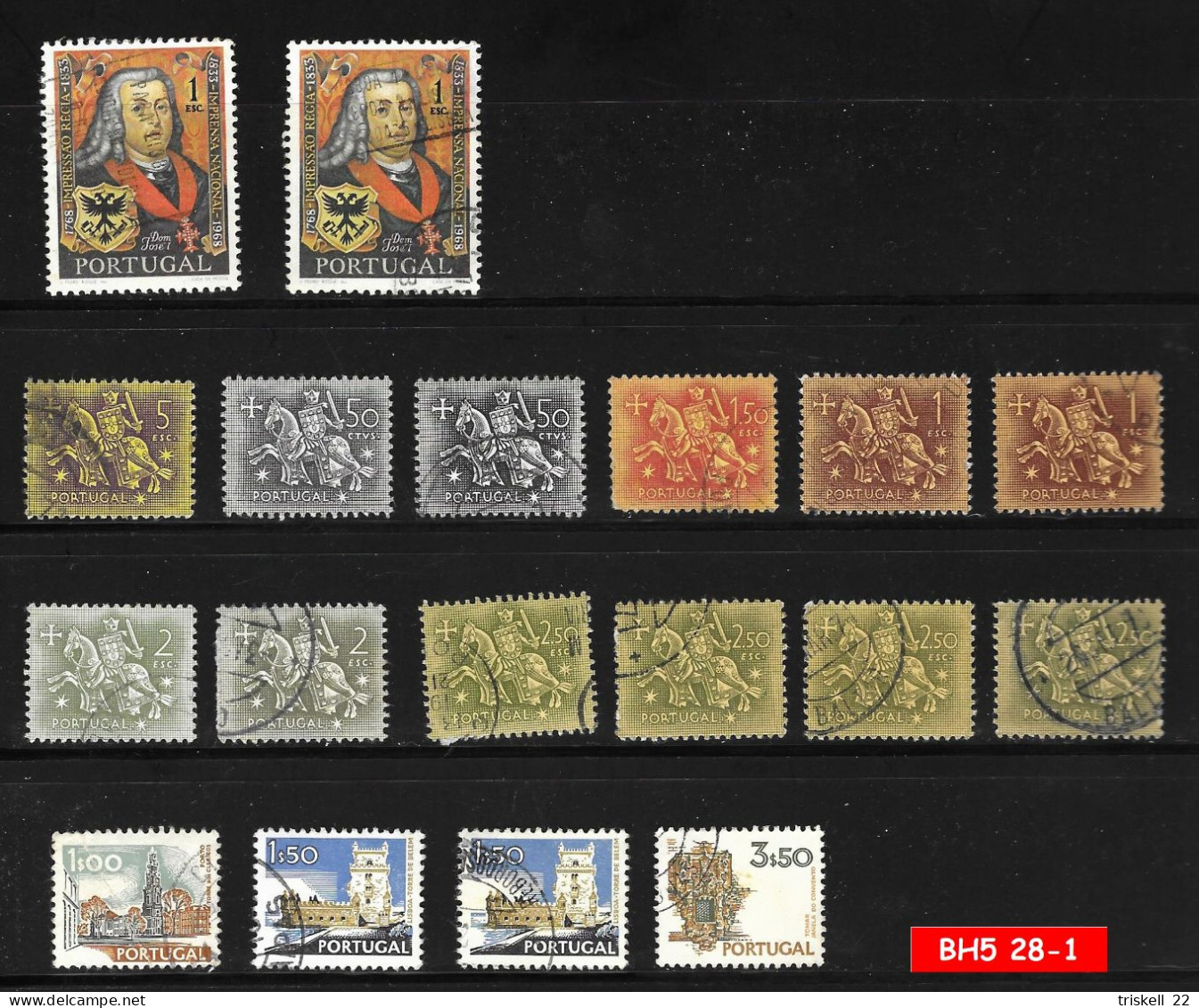 Portugal : Lot De 18 Timbres Oblitérés - Autres & Non Classés