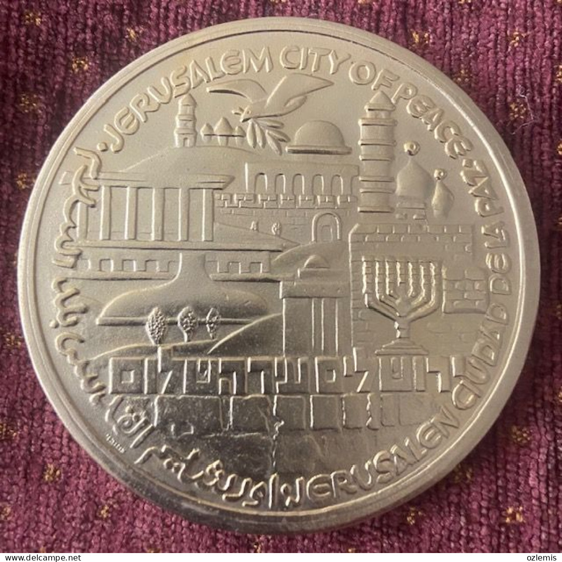 ISRAEL ,JERUSALEM CITY OF PEACE ,1993 ,ZECHOVOY ,MEDAL - Non Classés