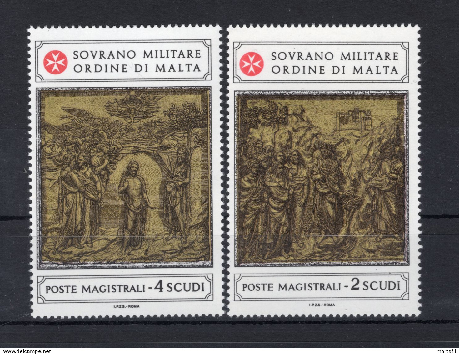 1980 SMOM SET MNH ** 180/181 Formelle - Malta (Orden Von)