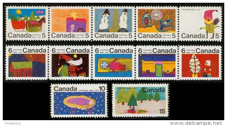 Canada (Scott No. 519-30 - Noël / 1970 / Christmas) [**] - Unused Stamps