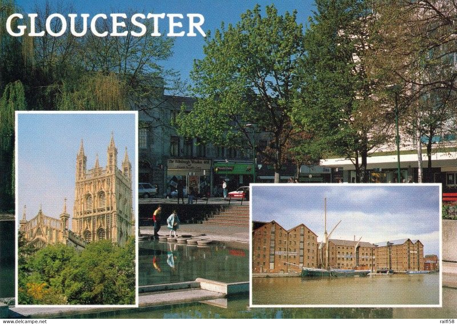 1 AK England * Gloucester - Kings Square, Gloucester Cathedral, "Olive May" And The Gloucester Docks * - Gloucester