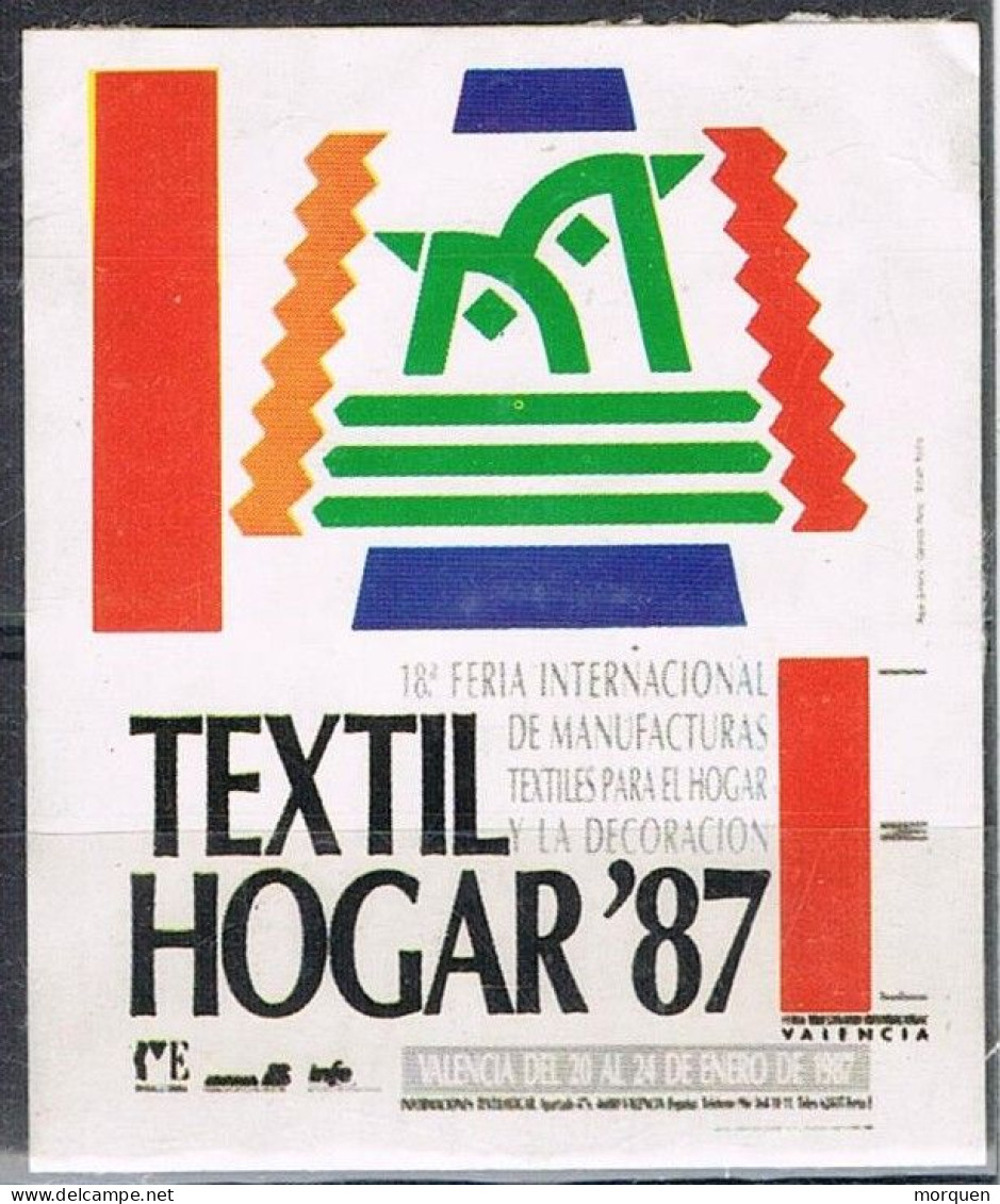 Sello Viñeta VALENCIA 1987, Textil Hogar, Feria Manufacturas Textiles * - Variétés & Curiosités