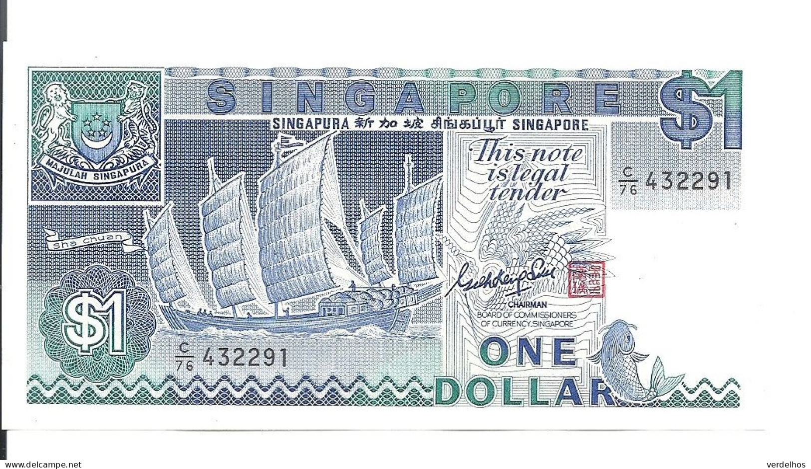 SINGAPOUR 1 DOLLAR ND1987 UNC P 18 - Singapour