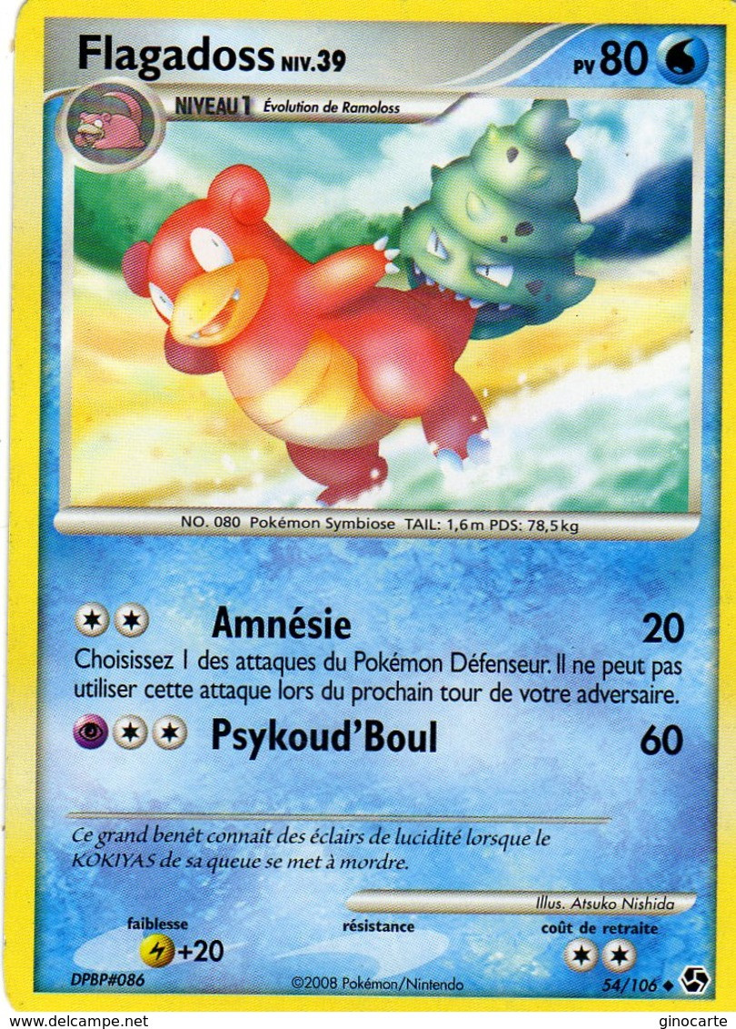 Carte Pokemon 54/106 Flagadoss 80pv 2008 - Autres & Non Classés