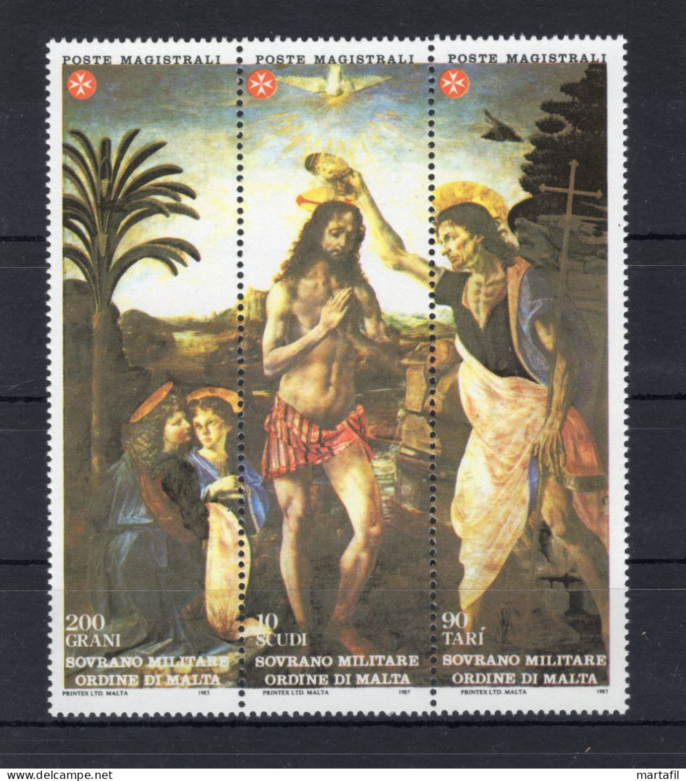 1985 SMOM SET MNH ** 237/239 San Giovanni Battista - Malta (Orden Von)