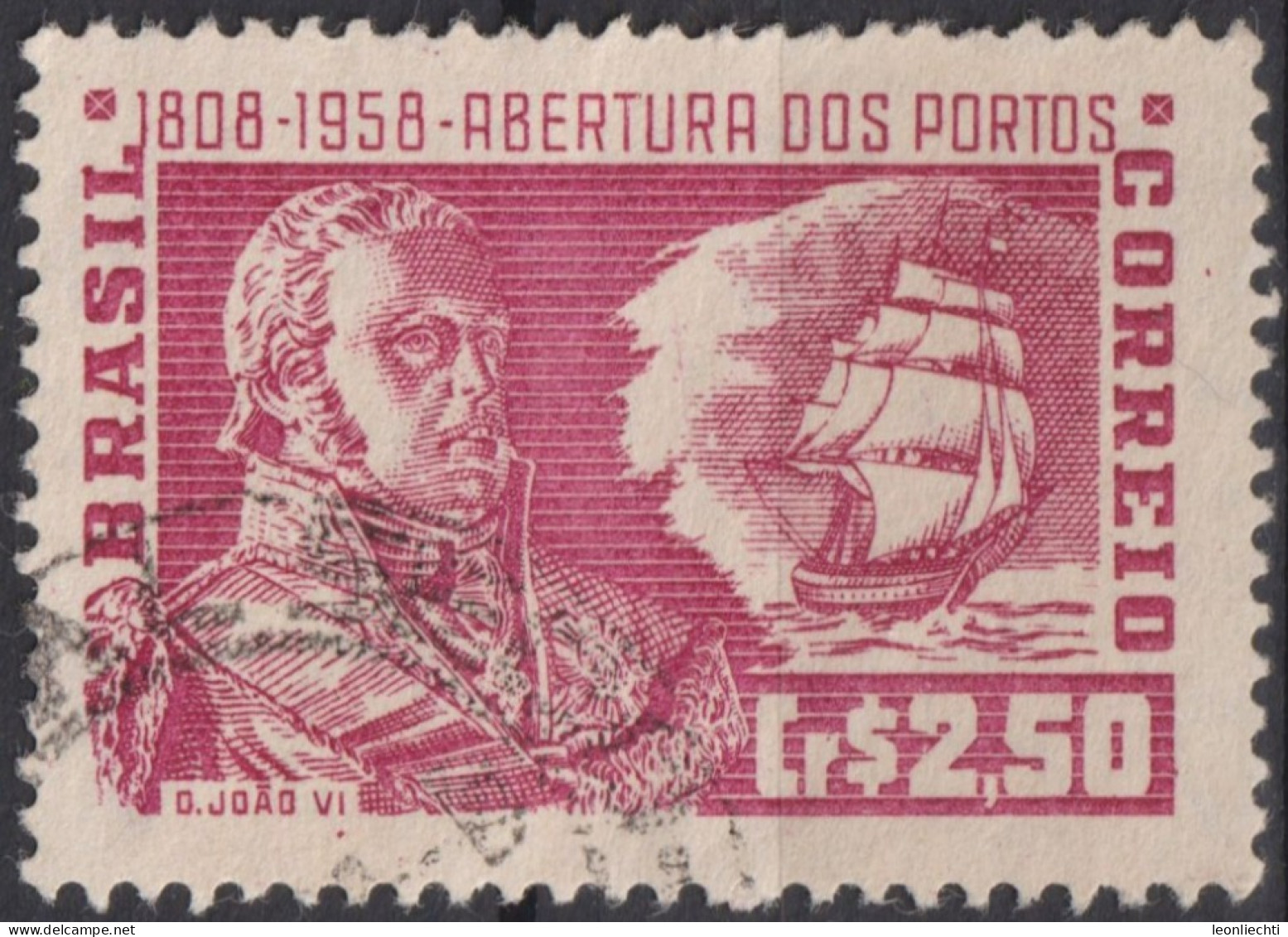 1958 Brasilien ° Mi:BR 923, Sn:BR 859, Yt:BR 641,150 Years Of Opening Ports To Friendly Nations - Gebraucht