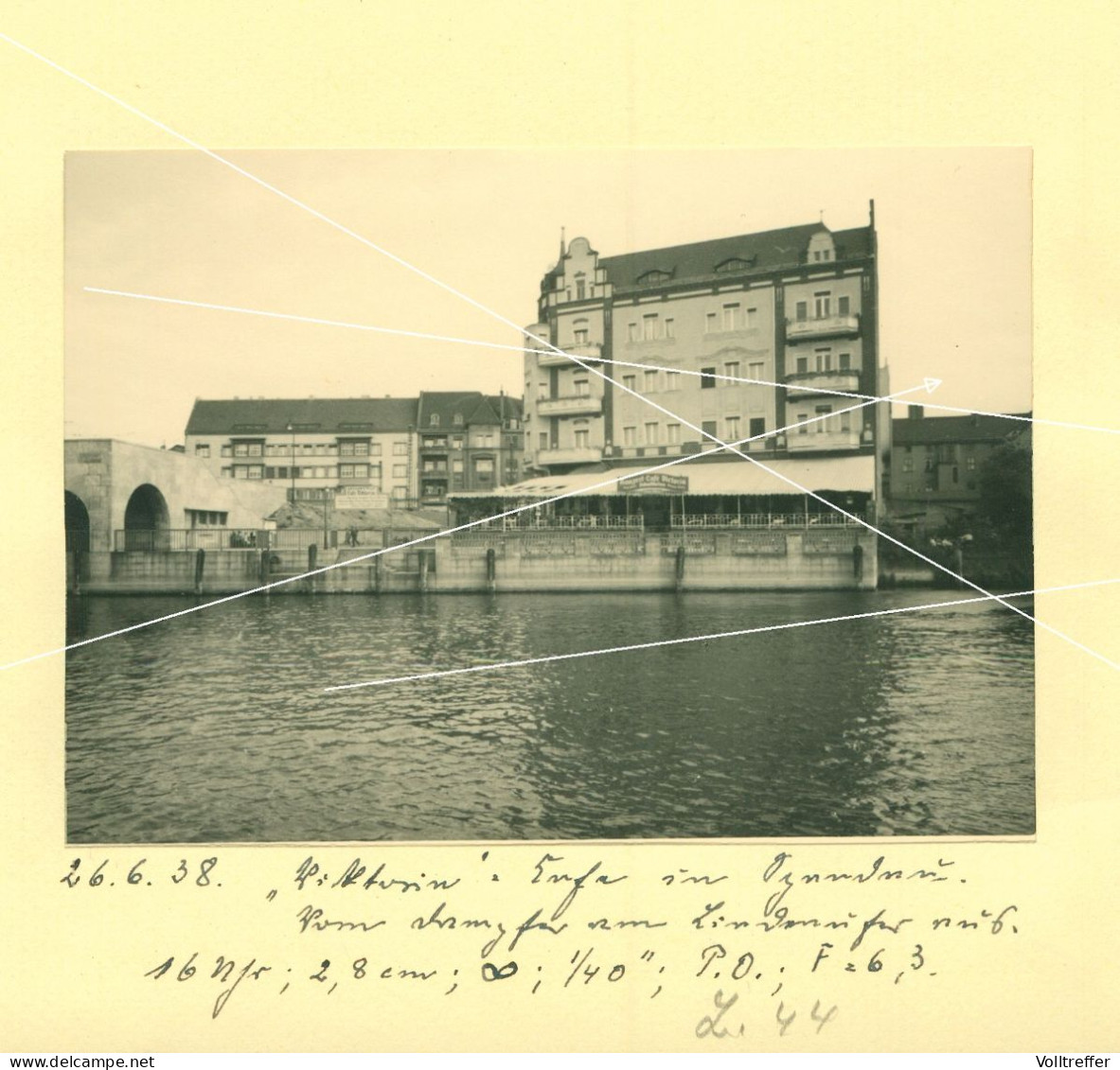 Orig. XL Foto 1938 Berlin Spandau, Blick Auf Gasthof Konzert Cafe Victoria Viktoria, Freisitz - Spandau