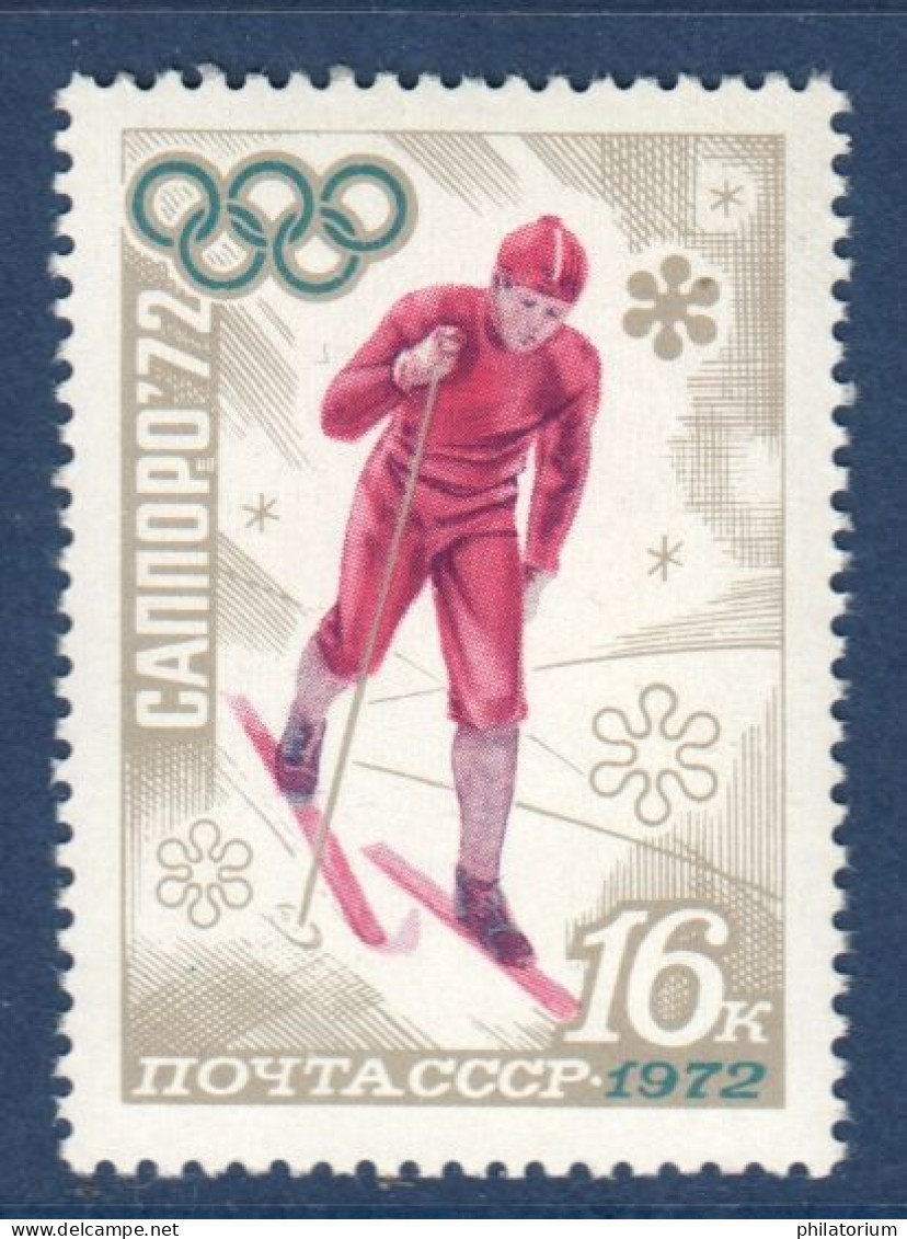 Russie, **, Yv 3813, Mi 3983, SG 4034, JO Sapporo 1972, Ski, - Winter 1972: Sapporo