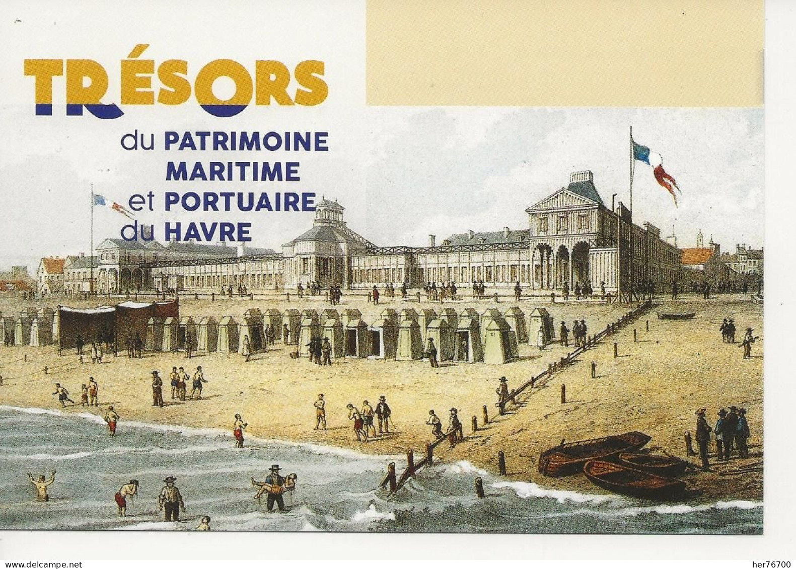 Lot de 7 cartes  représentant les trésors du patrimoine  maritime  et portuaire du Havre