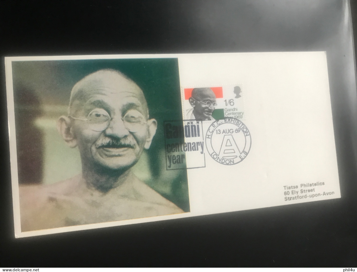 1969 GB Post Card Gandhi Centenary H. C. R. C. Exhibition Post Mark See Photo - Mahatma Gandhi