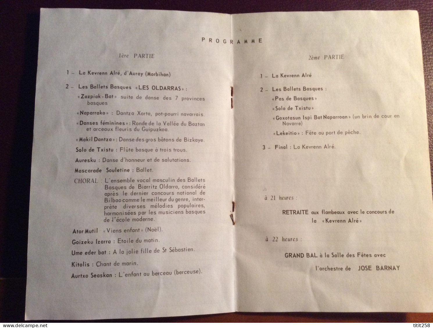 Programme 1er Festival Folklorique Comité Des Fêtes SAINT AULAYE 24 DORDOGNE 1966 Publicités Commerces - Programma's