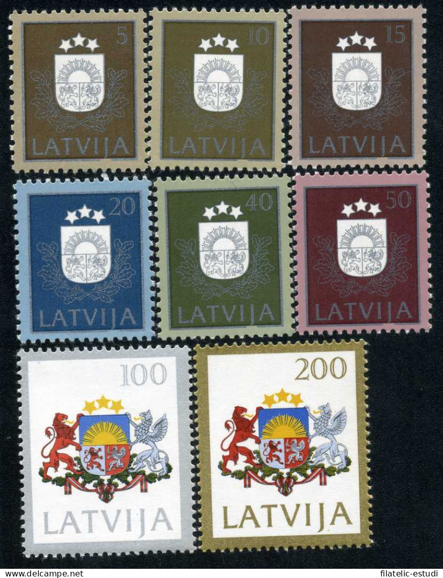 Letonia Latvia 269/76 1991 Serie Escudos Lujo - Lettland