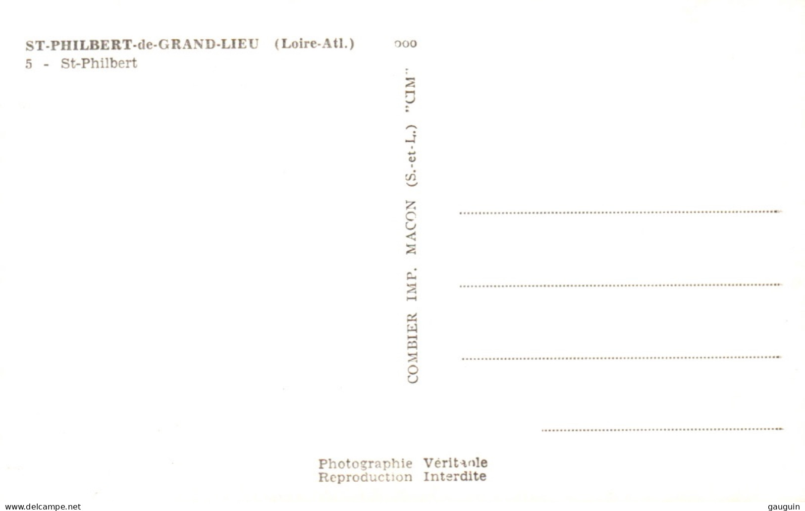 CPSM - St PHILBERT De GRAND-LIEU - Statue St Philbert - Edition Combier (format 9x14) - Saint-Philbert-de-Grand-Lieu