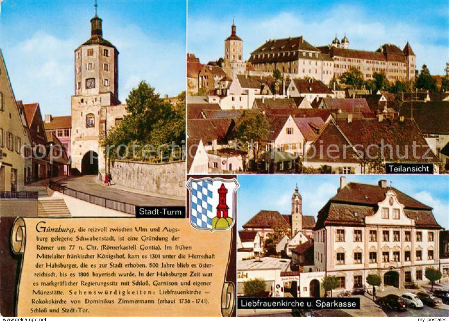 73082454 Guenzburg Stadtturm Schloss Liebfrauenkirche Sparkasse Guenzburg - Guenzburg