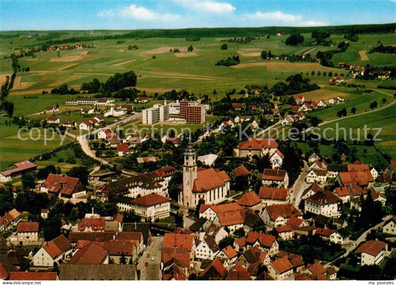 73082395 Wurzach Bad Fliegeraufnahme Rheumaklinik Adelshofen - Bad Wurzach