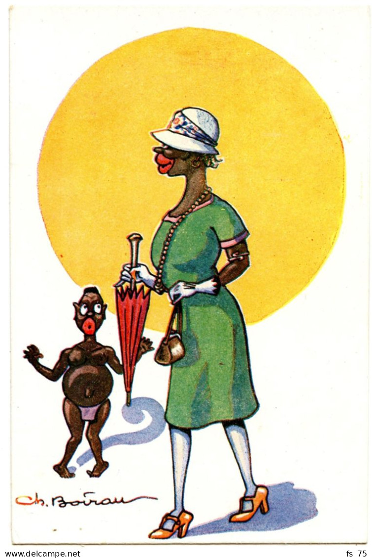 ILLUSTRATEUR - L'AFRIQUE VUE  PAR CH. BOIRAU - HUIT CARTES POSTALES DANS LEUR POCHETTE - SERIE A - R. PRUDENT EDITEUR - Other & Unclassified