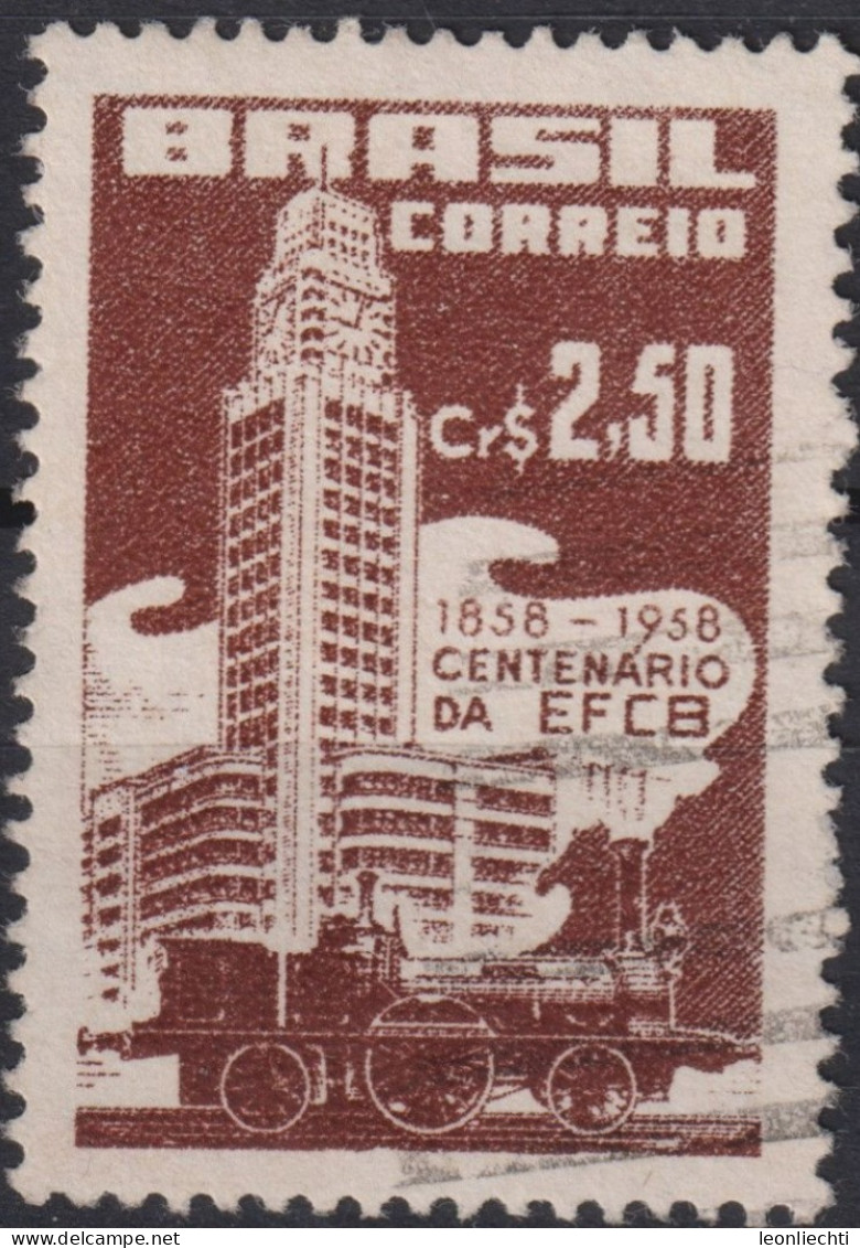 1958 Brasilien ° Mi:BR 926, Sn:BR 861, Yt:BR 643, Centenary Of The Brazil's Railway (EFCB) - Used Stamps