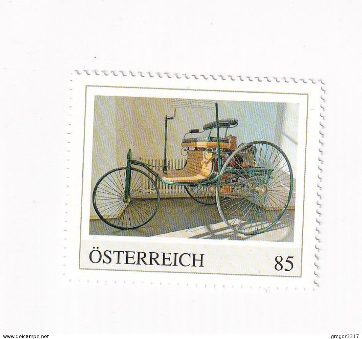 ÖSTERREICH - AUTO -  AUTOMOBILE Im Lauf Der ZEIT - PENZ Patent MOTORWAGEN 1  - Personalisierte Briefmarke ** Postfrisch - Francobolli Personalizzati