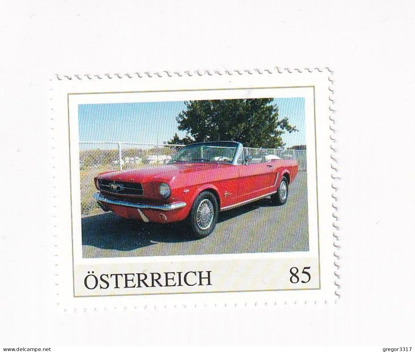 ÖSTERREICH - AUTO -  AUTOMOBILE Im Lauf Der ZEIT - FORD MUSTANG - Personalisierte Briefmarke ** Postfrisch - Francobolli Personalizzati