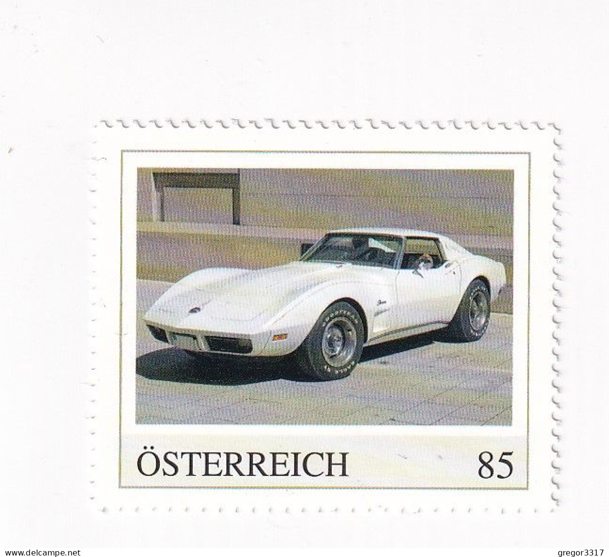 ÖSTERREICH - AUTO -  AUTOMOBILE Im Lauf Der ZEIT - CHEVROLET CORVETTE C3 - Personalisierte Briefmarke ** Postfrisch - Francobolli Personalizzati