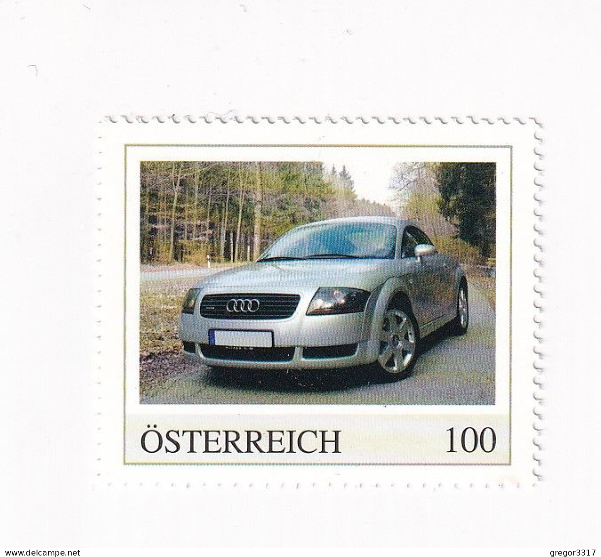 ÖSTERREICH - AUTO -  AUTOMOBILE Im Lauf Der ZEIT - AUDI TT - Personalisierte Briefmarke ** Postfrisch - Personalisierte Briefmarken
