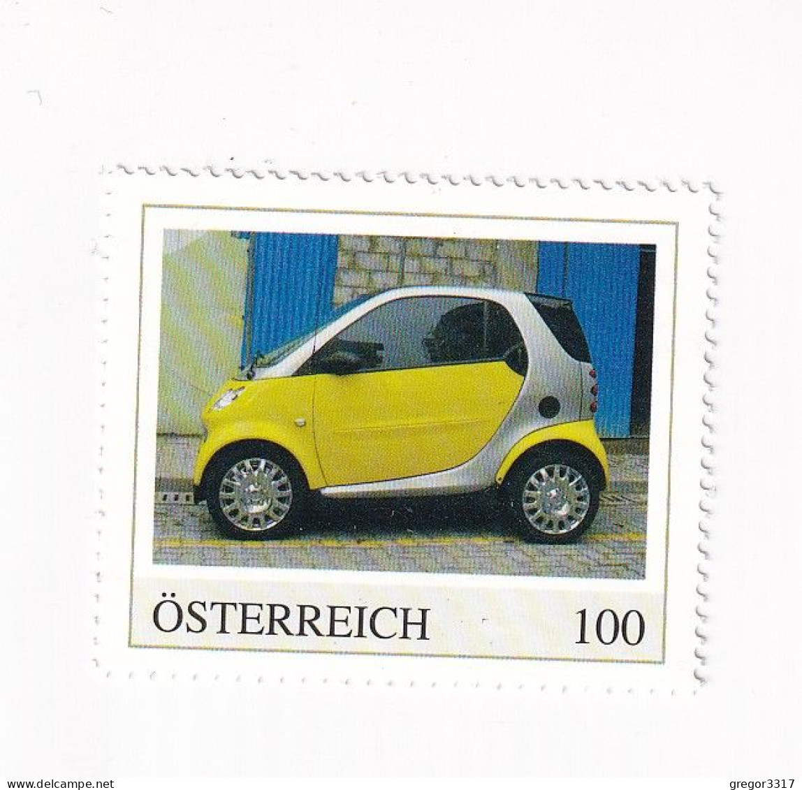 ÖSTERREICH - AUTO -  AUTOMOBILE Im Lauf Der ZEIT - SMART Fortwo - Personalisierte Briefmarke ** Postfrisch - Personalisierte Briefmarken