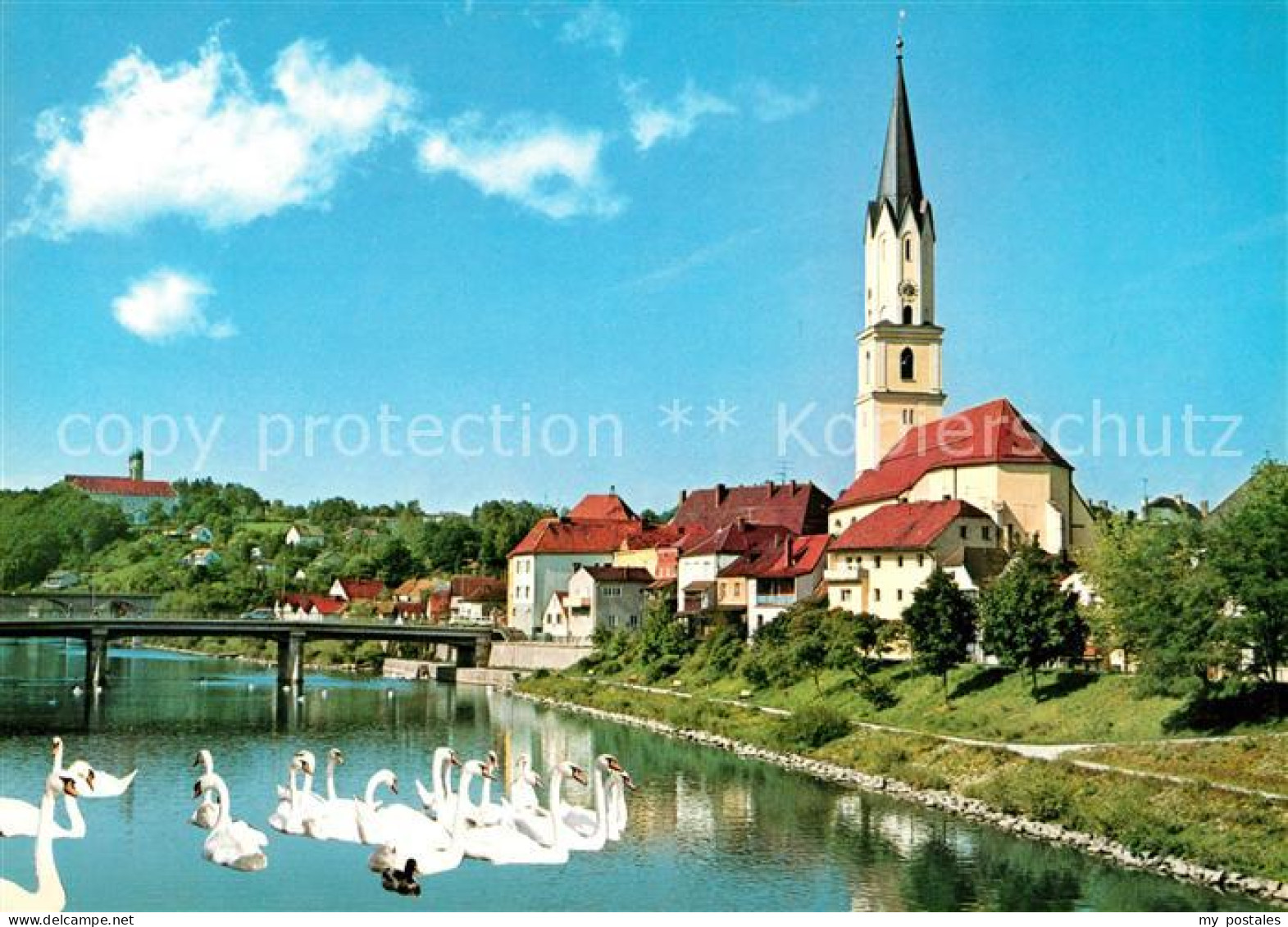 73081962 Vilshofen Donau Schwaene Bruecke Kloster Schweiklberg Vilshofen Donau - Vilshofen