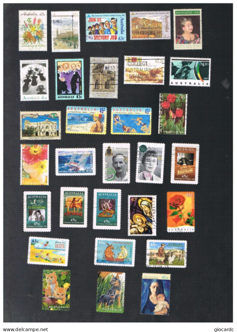 AUSTRALIA  -  LOT OF 30 DIFFERENT STAMPS -      USED°  - LOTTO 2 - Gebruikt