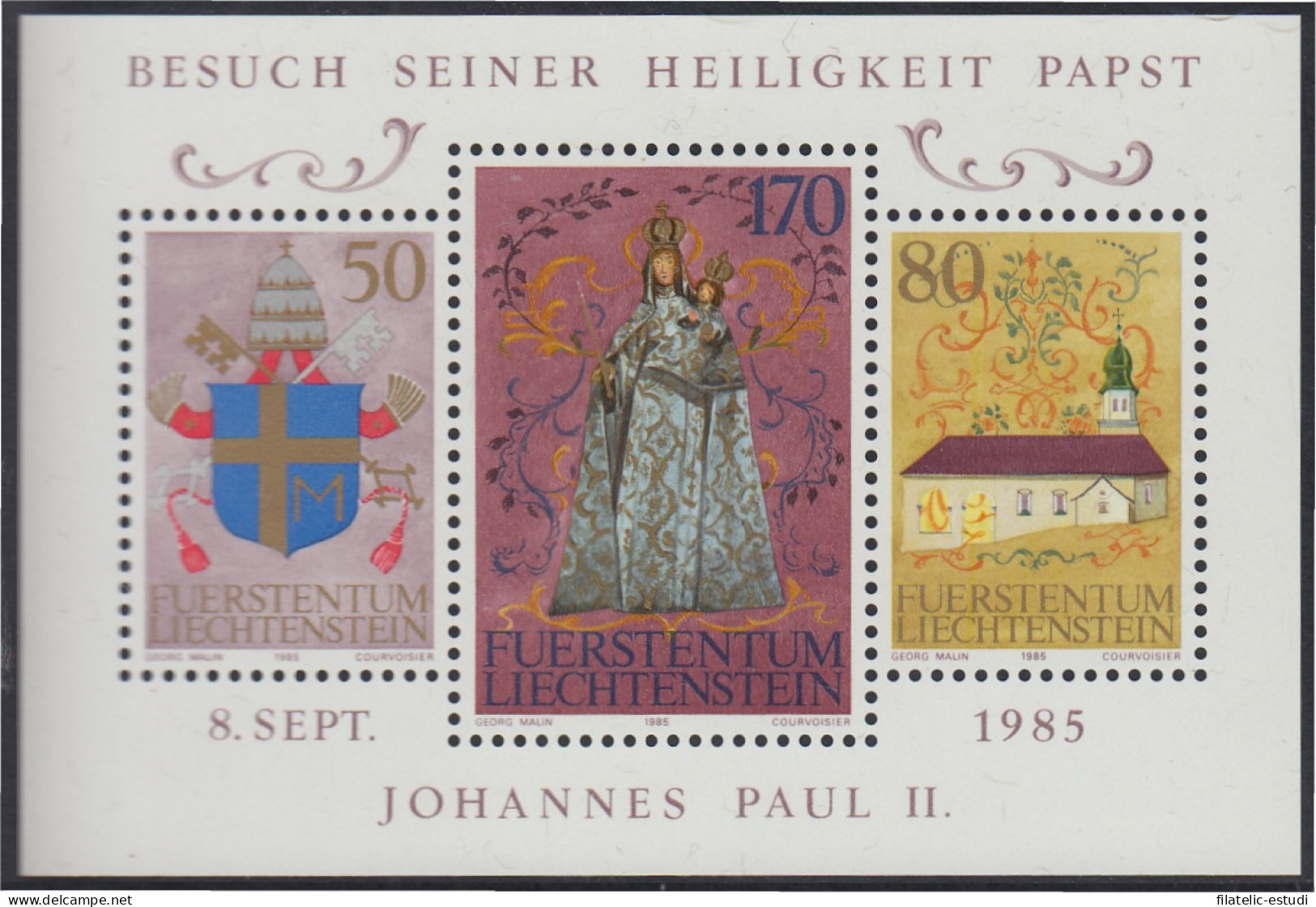Liechtenstein 819/21 1985 Visita De Su Santidad Juan Pablo II MNH - Other & Unclassified