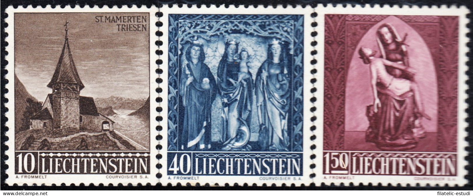 Liechtenstein 324/26 1957 Sellos De Navidad Capillas MNH - Autres & Non Classés