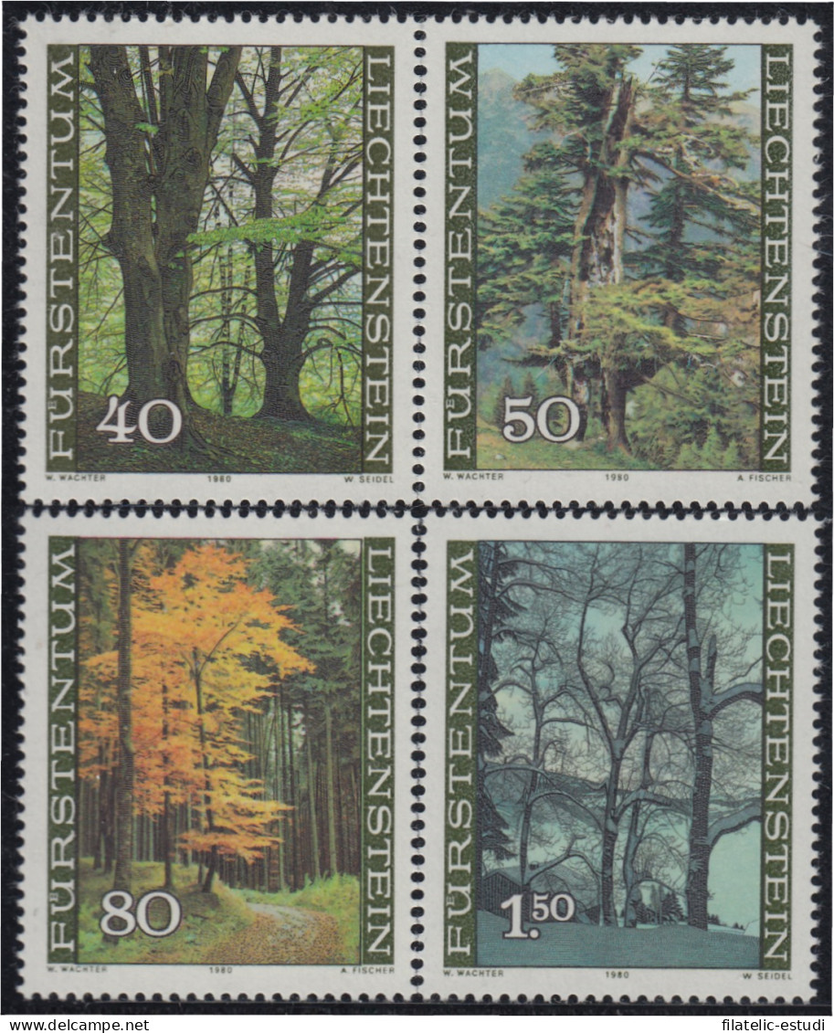 Liechtenstein 698/01 1980 El Bosque Durante Las Cuatro Estaciones MNH - Autres & Non Classés